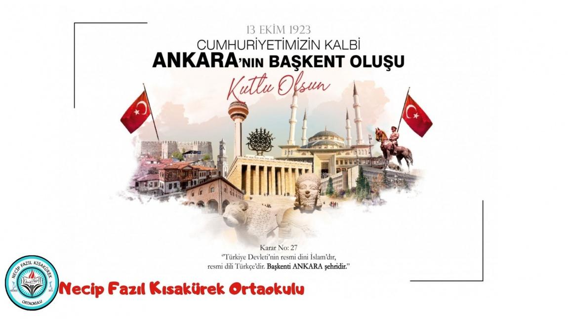 Ankara'nın Başkent Oluşunun 98. Yılı Kutlu Olsun