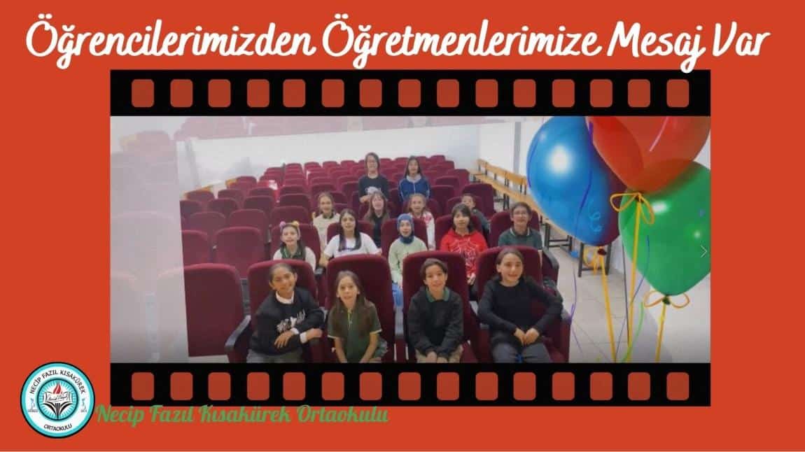 Öğrencilerimizden Öğretmenlerimize Mesaj Var