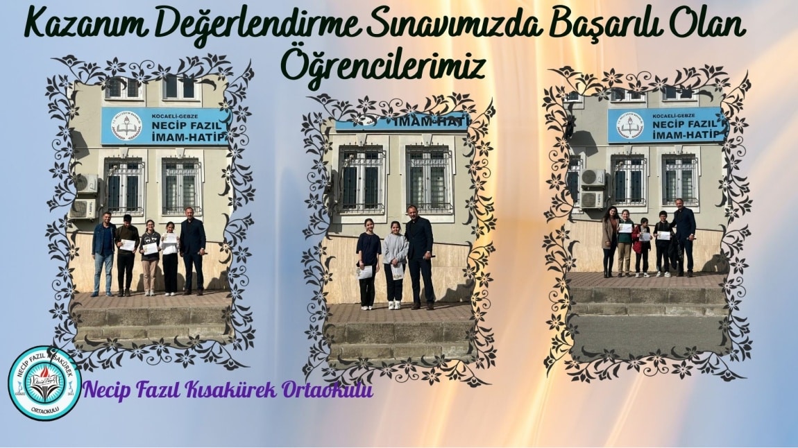 Kazanım Değerlendirme Sınavımızda Başarılı Olan Öğrencilerimiz